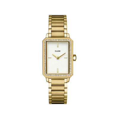 Montre CLUSE FESTIVE 25 Femme cadran blanc bracelet acier inoxydable doré - vue 1