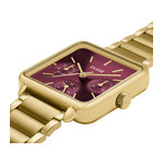 Montre CLUSE FESTIVE 25 Femme cadran rouge bracelet acier inoxydable doré - vue 2