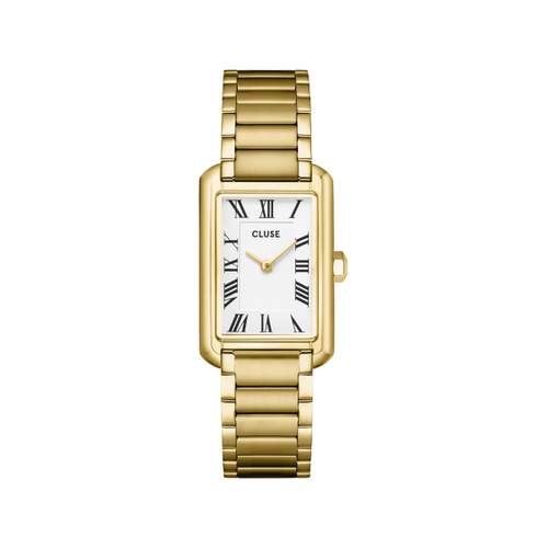 Montre CLUSE FESTIVE 25 Femme cadran blanc bracelet acier inoxydable doré