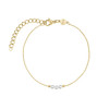 Montre CLUSE FESTIVE 25 Femme cadran blanc bracelet acier inoxydable doré - vue VD2