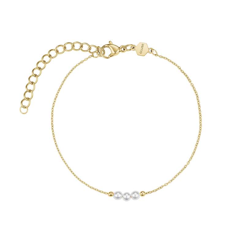 Montre CLUSE FESTIVE 25 Femme cadran blanc bracelet acier inoxydable doré - vue D2