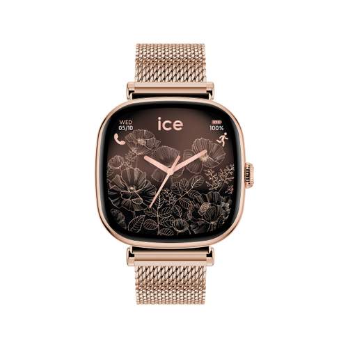 Montre ICE WATCH ICE SMART 2.0 Femme connecté, cadran doré rose bracelet acier inoxydable doré rose