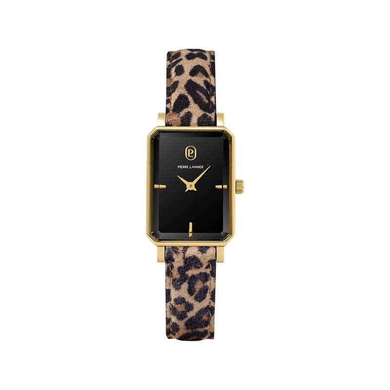 Montre PIERRE LANNIER ariane femme bracelet cuir léopard - vue 1