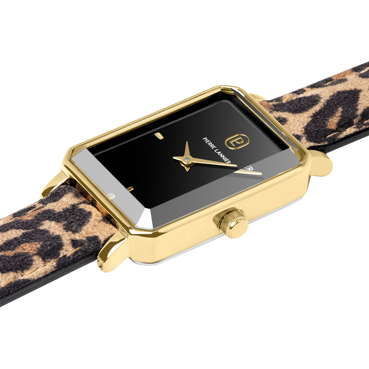 Montre PIERRE LANNIER ariane femme bracelet cuir léopard - vue 2