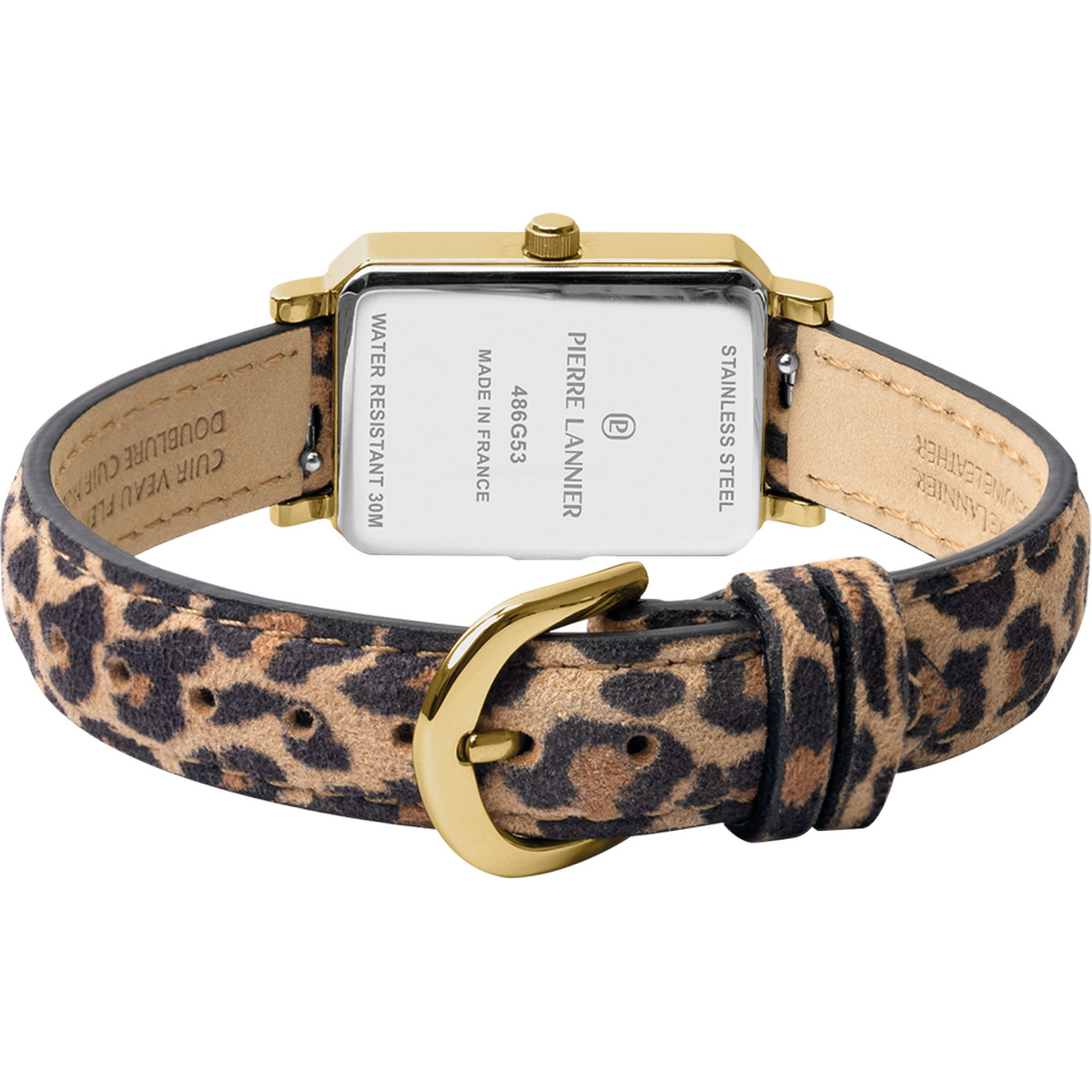 Montre PIERRE LANNIER ariane femme bracelet cuir léopard - vue 3