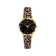 Montre PIERRE LANNIER multiples femme bracelet cuir léopard