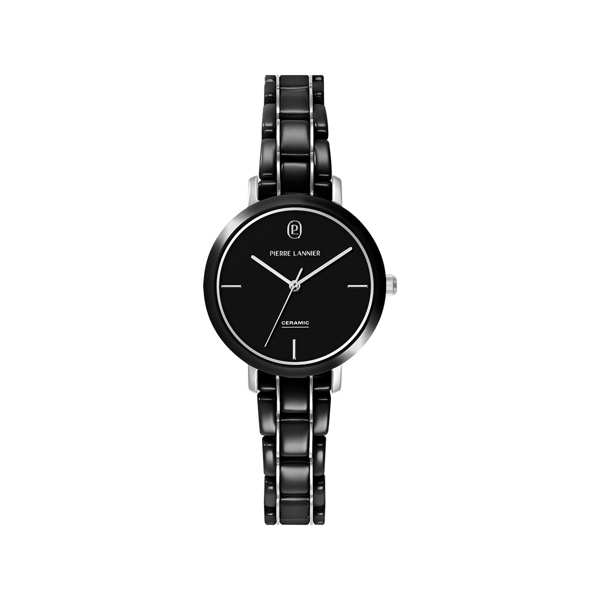 Montre PIERRE LANNIER chouquette femme bracelet acier inoxydable noir
