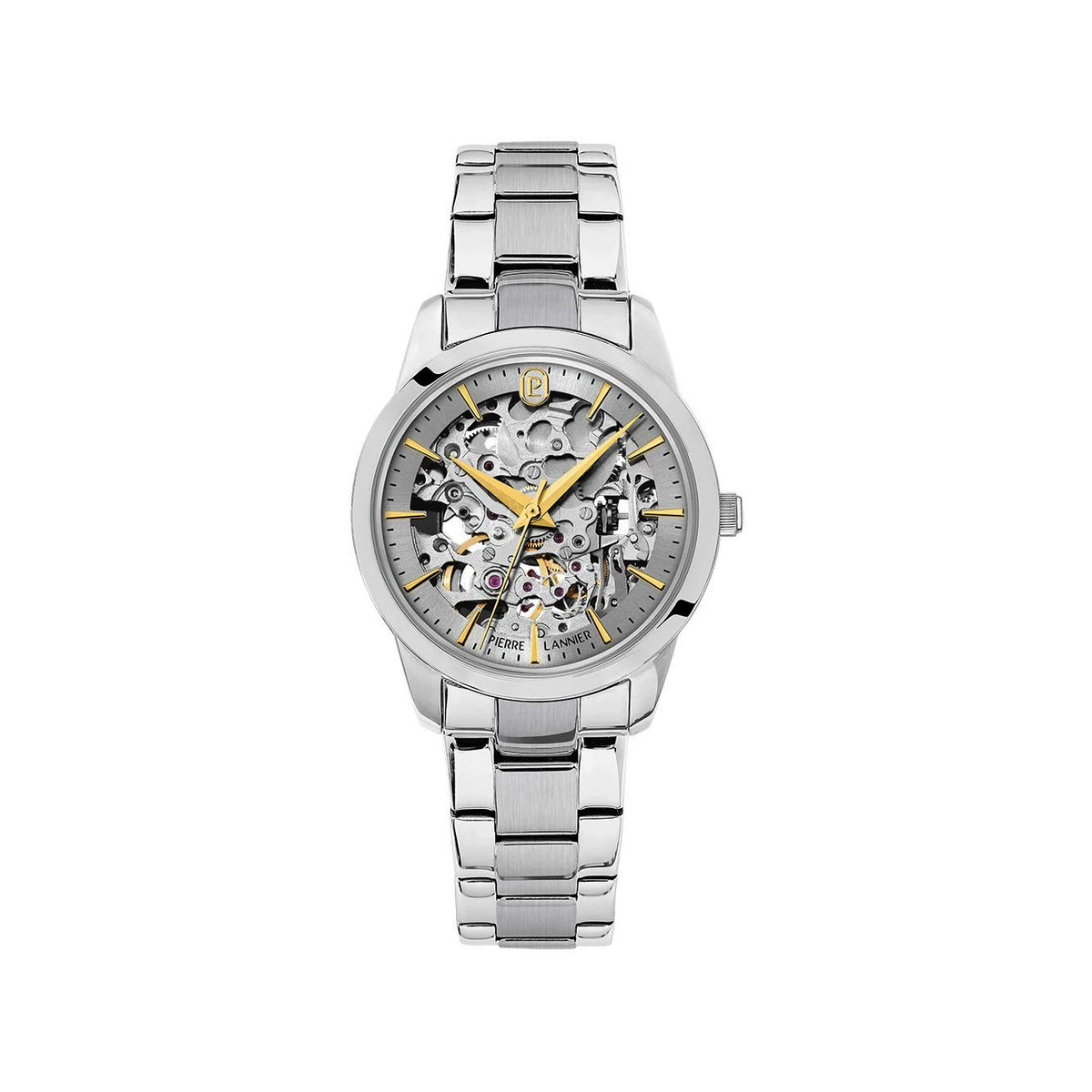 Montre PIERRE LANNIER thea femme automatique, bracelet acier inoxydable gris