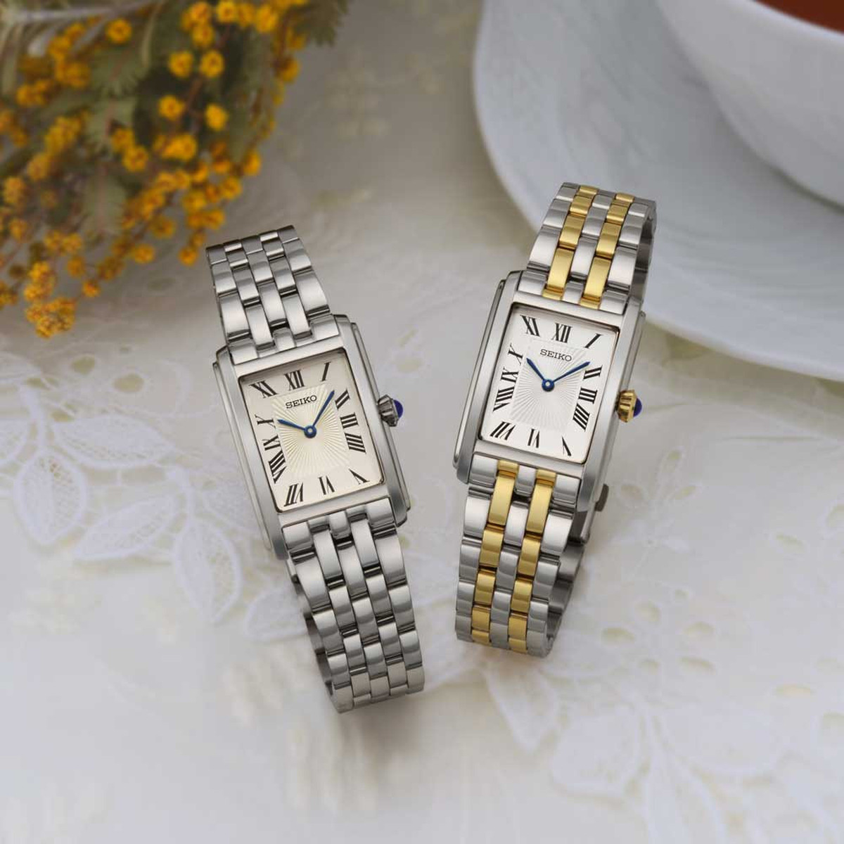Montre SEIKO classic femme bracelet métal - vue D1
