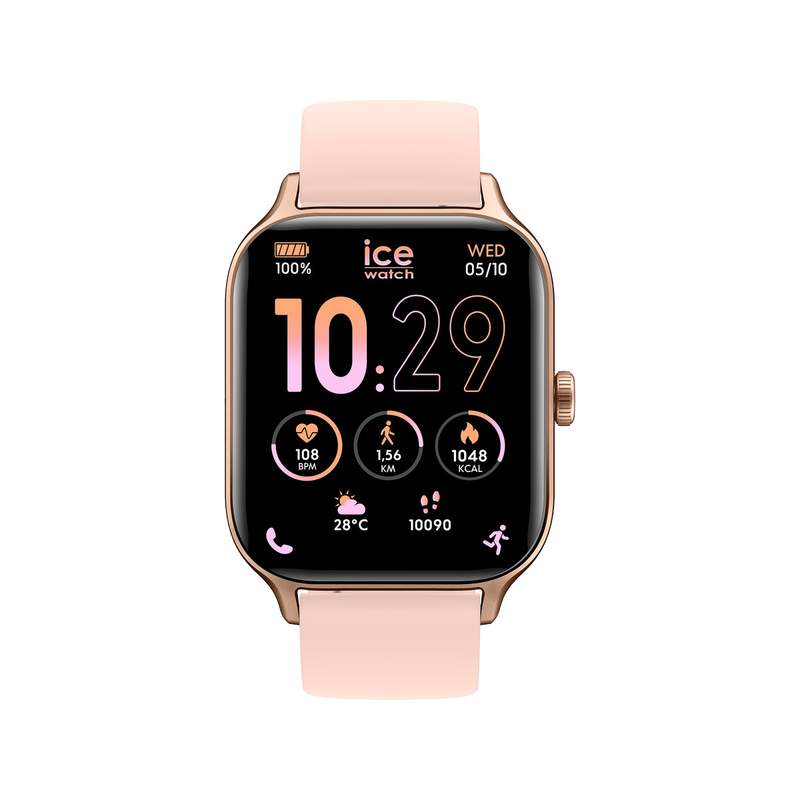 Montre ICE WATCH ice fit rt 3.0 femme connecté, bracelet silicone doré rose - vue 1