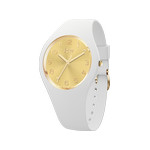 ICE WATCH-horloge voor dames, kleur 'ice champagne', met witte siliconenband - afbeelding 1