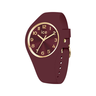 Montre ICE WATCH ice champagne femme bracelet silicone rouge foncé - vue 1