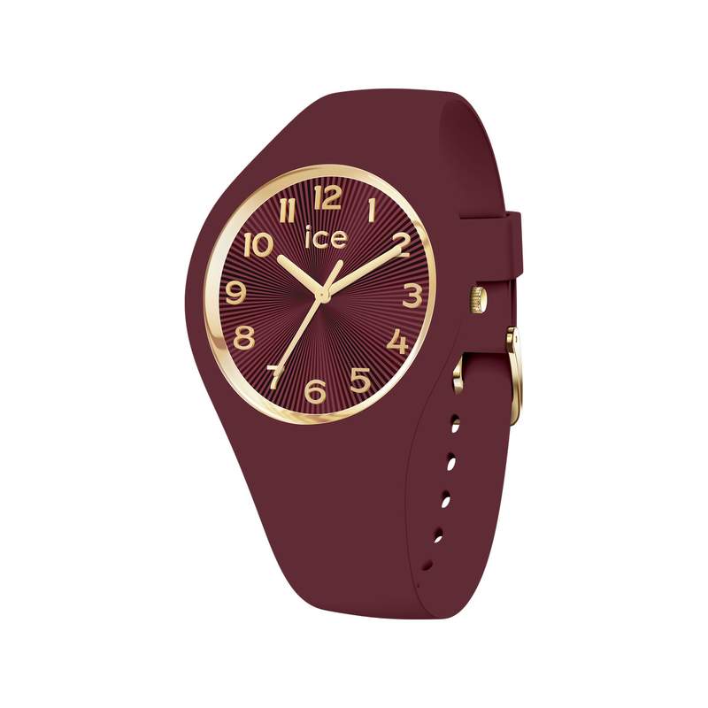 Montre ICE WATCH ice champagne femme bracelet silicone rouge foncé - vue 1