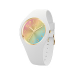 ICE WATCH-horloge voor dames, kleur 'ice champagne', met witte siliconenband - afbeelding 1