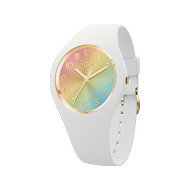 Montre ICE WATCH ice champagne femme bracelet silicone blanc