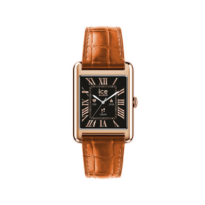 Montre ICE WATCH ice smart 2.0 femme connecté, bracelet cuir marron clair