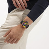 Montre SWATCH neon mixte bracelet silicone noir - vue Vporté 3