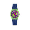 Montre SWATCH neon mixte bracelet silicone bleu - vue V1