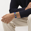 Montre SWATCH neon mixte bracelet silicone bleu - vue Vporté 2