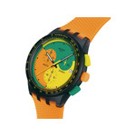 Montre SWATCH neon mixte bracelet silicone orange - vue 2
