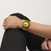 Montre SWATCH neon mixte bracelet silicone orange - vue Vporté 3