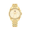Montre TOMMY HILFIGER mellie femme bracelet acier inoxydable doré jaune - vue V1