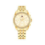 Montre TOMMY HILFIGER mellie femme bracelet acier inoxydable doré jaune - vue 1