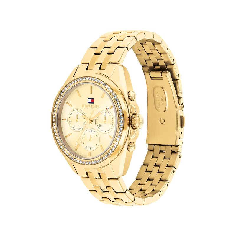 Montre TOMMY HILFIGER mellie femme bracelet acier inoxydable doré jaune - vue 2