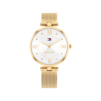 Montre TOMMY HILFIGER ella femme bracelet acier inoxydable doré jaune - vue 1