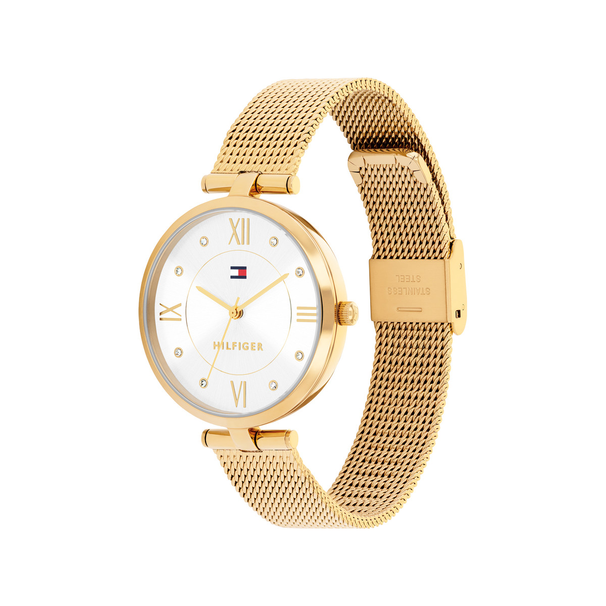 Montre TOMMY HILFIGER ella femme bracelet acier inoxydable doré jaune - vue 2