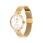 Montre TOMMY HILFIGER ella femme bracelet acier inoxydable doré jaune - vue 2
