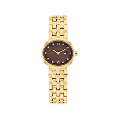 Montre TOMMY HILFIGER moira femme bracelet acier inoxydable doré jaune - vue 1