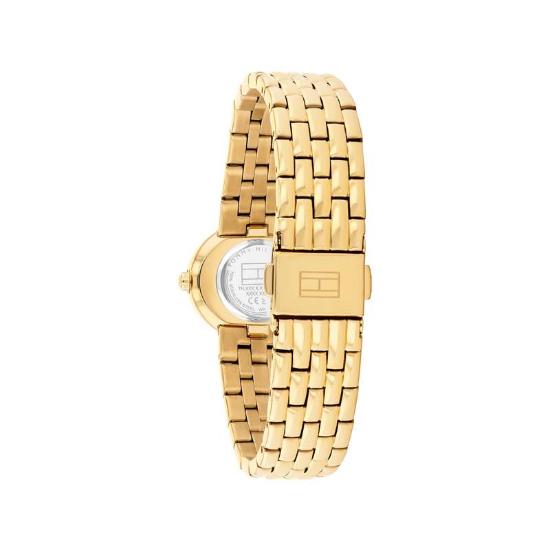 Montre TOMMY HILFIGER moira femme bracelet acier inoxydable doré jaune - vue 3
