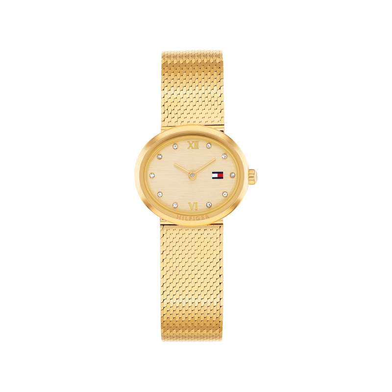 Montre TOMMY HILFIGER moira femme bracelet acier inoxydable doré jaune - vue 1