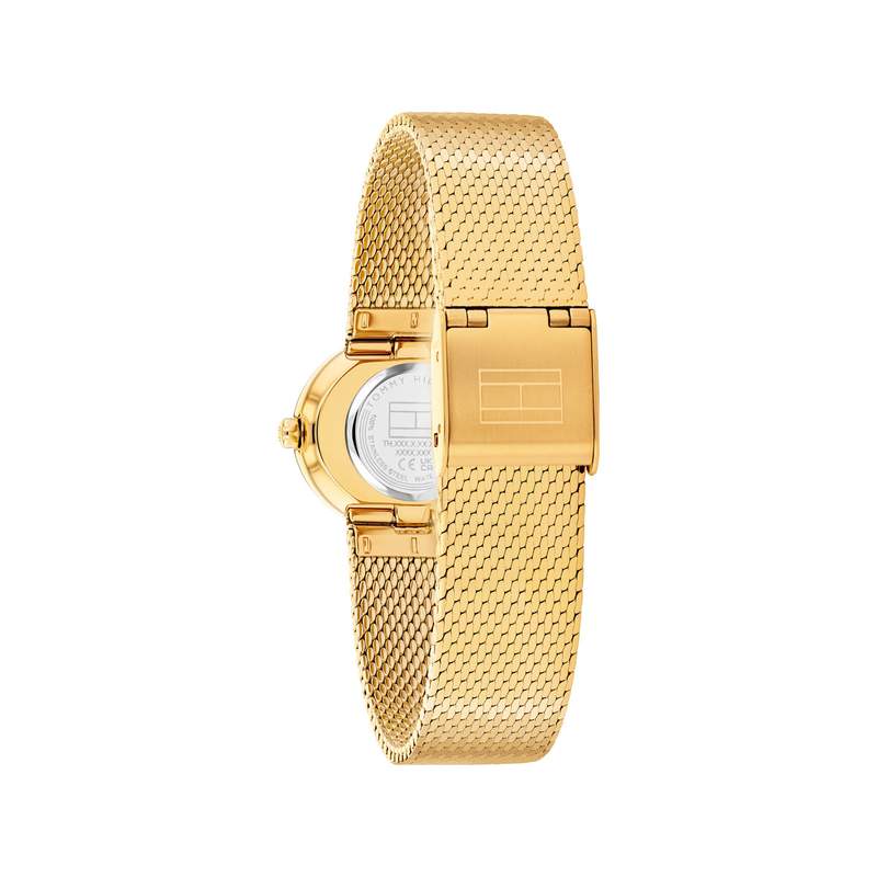 Montre TOMMY HILFIGER moira femme bracelet acier inoxydable doré jaune - vue 3