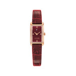 Montre TOMMY HILFIGER madison femme bracelet cuir rouge - vue 1
