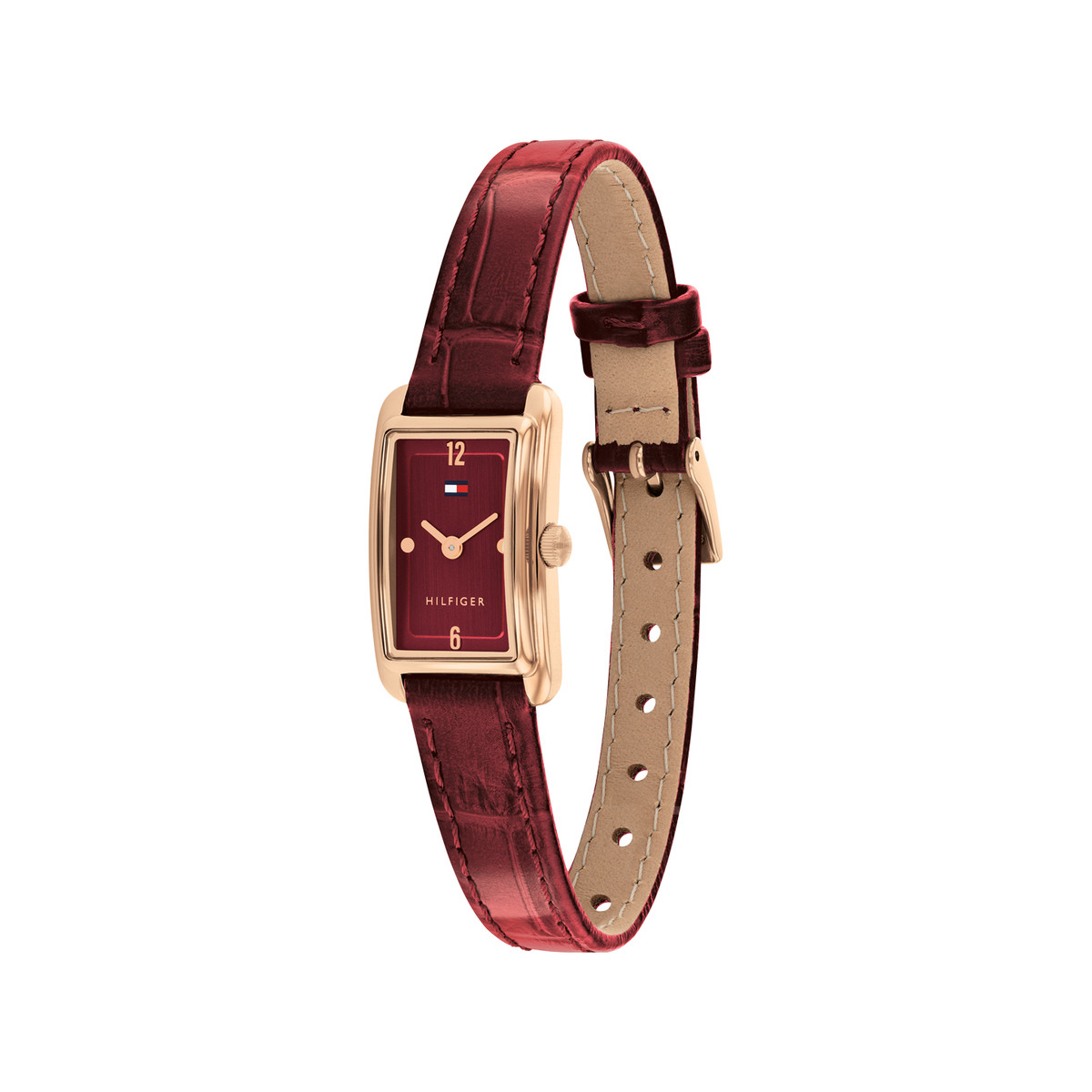 TOMMY HILFIGER Madison women's watch with red leather strap - view 2