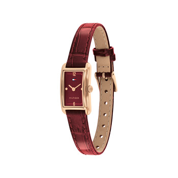 TOMMY HILFIGER Madison women's watch with red leather strap