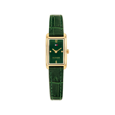 Montre TOMMY HILFIGER madison femme bracelet cuir vert