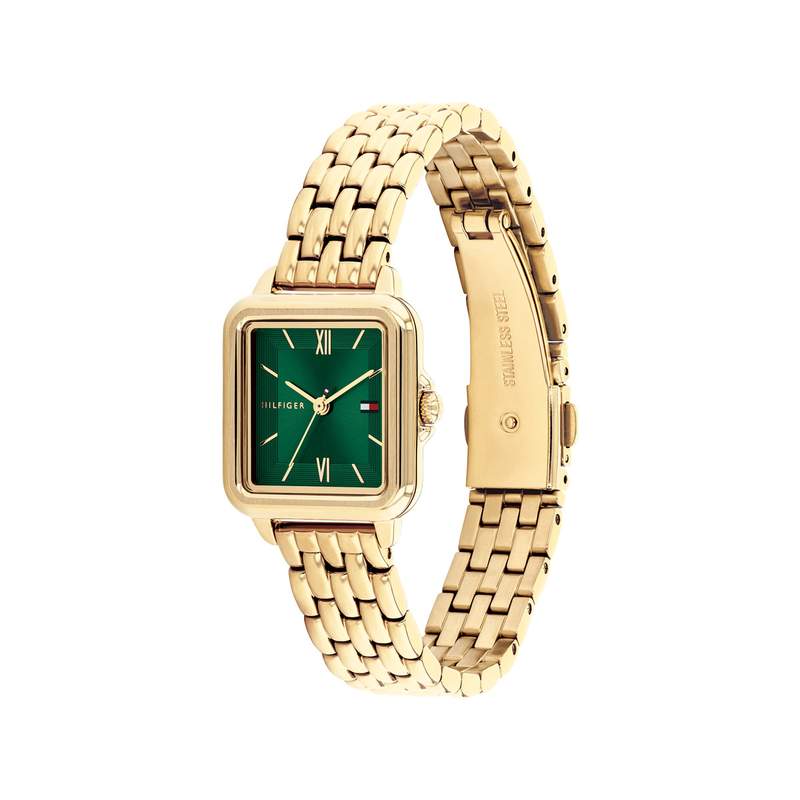 Montre TOMMY HILFIGER mia femme bracelet acier inoxydable doré jaune - vue 2