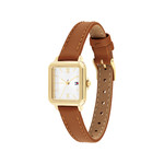 TOMMY HILFIGER mia dameshorloge bruin leren band - bekijk 2