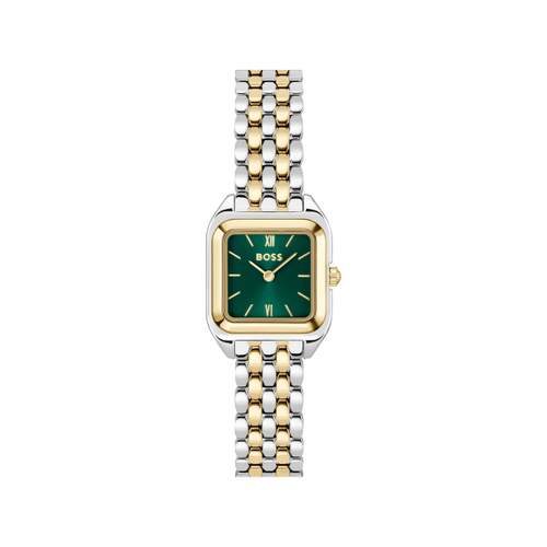 Montre BOSS modern classic femme bracelet acier inoxydable bicolore jaune