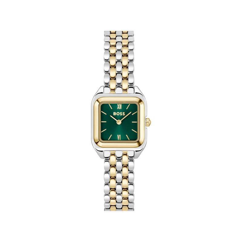 Montre BOSS modern classic femme bracelet acier inoxydable bicolore jaune - vue 1