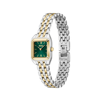 Montre BOSS modern classic femme bracelet acier inoxydable bicolore jaune