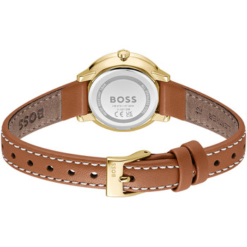 Montre BOSS modern classic femme bracelet cuir marron clair