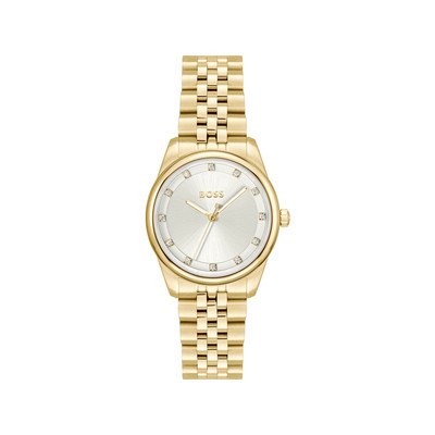 Montre BOSS modern classic femme bracelet acier inoxydable doré jaune