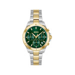 Montre BOSS sport lux femme bracelet acier inoxydable bicolore jaune - vue 1