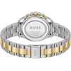 BOSS women's luxury sports watch with two-tone yellow stainless steel bracelet - view V3