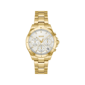 Montre BOSS sport lux femme bracelet acier inoxydable doré jaune