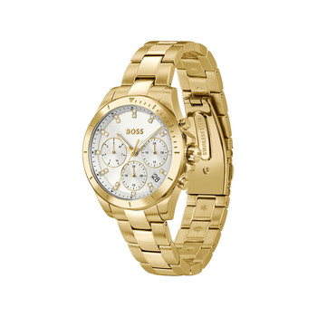 Montre BOSS sport lux femme bracelet acier inoxydable doré jaune